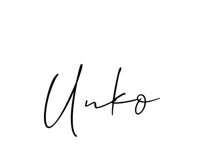 Best and Professional Signature Style for Unko. Allison_Script Best Signature Style Collection. Unko signature style 2 images and pictures png