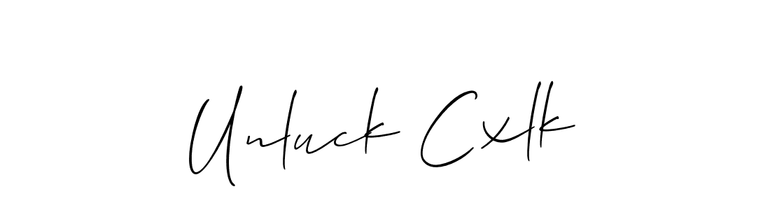 Make a beautiful signature design for name Unluck Cxlk. Use this online signature maker to create a handwritten signature for free. Unluck Cxlk signature style 2 images and pictures png