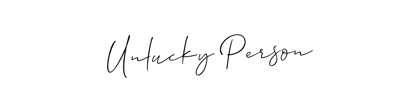 This is the best signature style for the Unlucky Person name. Also you like these signature font (Allison_Script). Mix name signature. Unlucky Person signature style 2 images and pictures png