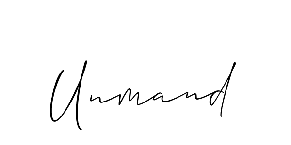 Best and Professional Signature Style for Unmand. Allison_Script Best Signature Style Collection. Unmand signature style 2 images and pictures png