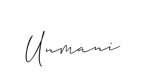 Make a beautiful signature design for name Unmani. Use this online signature maker to create a handwritten signature for free. Unmani signature style 2 images and pictures png