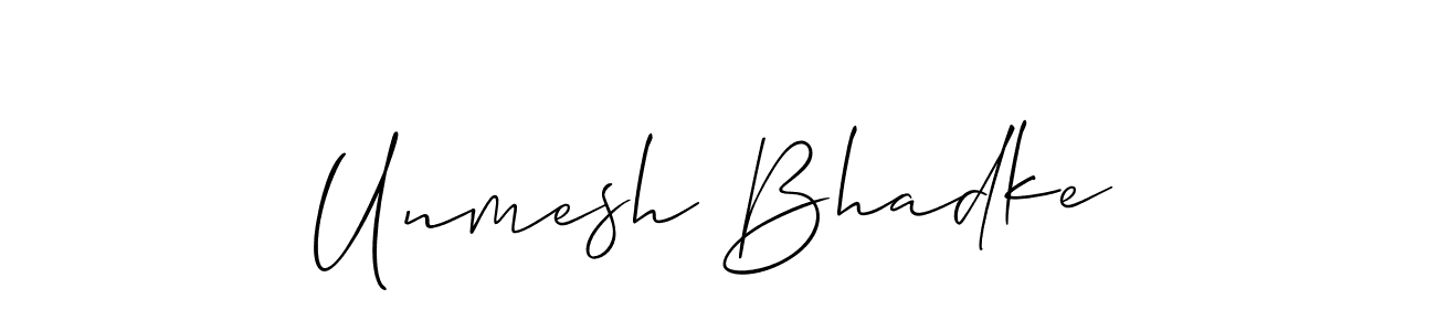 if you are searching for the best signature style for your name Unmesh Bhadke. so please give up your signature search. here we have designed multiple signature styles  using Allison_Script. Unmesh Bhadke signature style 2 images and pictures png