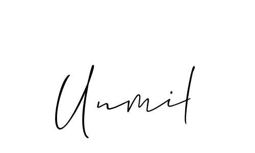 if you are searching for the best signature style for your name Unmil. so please give up your signature search. here we have designed multiple signature styles  using Allison_Script. Unmil signature style 2 images and pictures png