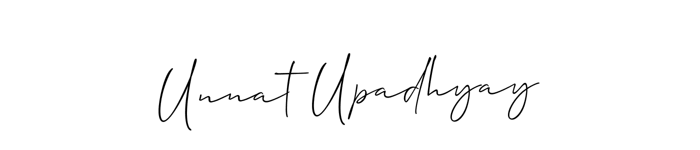 How to make Unnat Upadhyay signature? Allison_Script is a professional autograph style. Create handwritten signature for Unnat Upadhyay name. Unnat Upadhyay signature style 2 images and pictures png