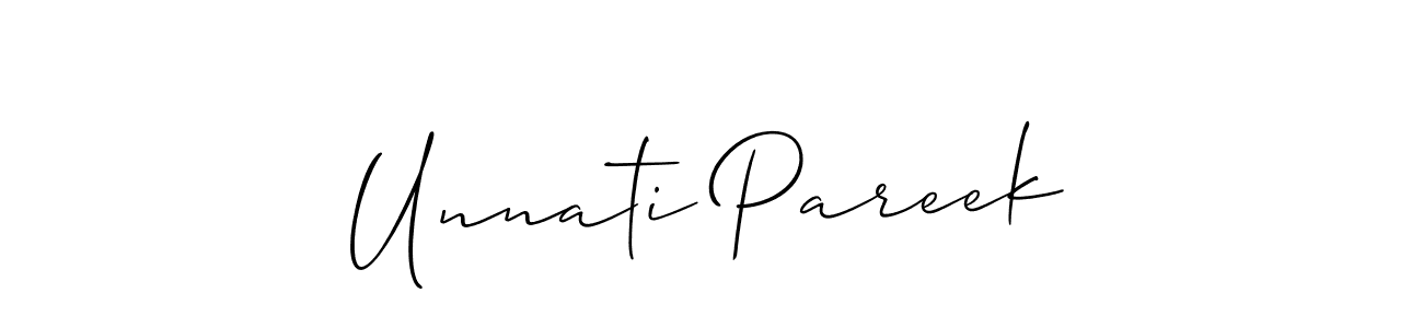 Best and Professional Signature Style for Unnati Pareek. Allison_Script Best Signature Style Collection. Unnati Pareek signature style 2 images and pictures png