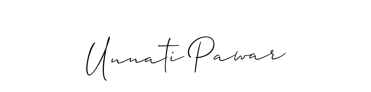 How to make Unnati Pawar signature? Allison_Script is a professional autograph style. Create handwritten signature for Unnati Pawar name. Unnati Pawar signature style 2 images and pictures png