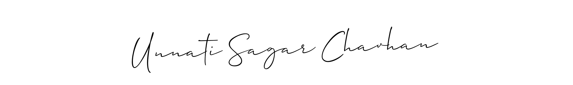 You should practise on your own different ways (Allison_Script) to write your name (Unnati Sagar Chavhan) in signature. don't let someone else do it for you. Unnati Sagar Chavhan signature style 2 images and pictures png