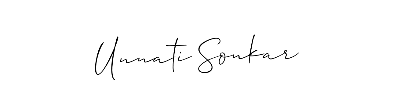 Make a short Unnati Sonkar signature style. Manage your documents anywhere anytime using Allison_Script. Create and add eSignatures, submit forms, share and send files easily. Unnati Sonkar signature style 2 images and pictures png
