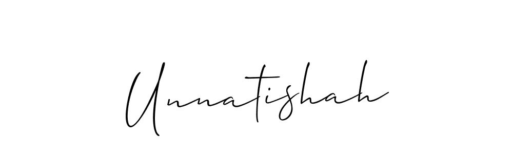 Also we have Unnatishah name is the best signature style. Create professional handwritten signature collection using Allison_Script autograph style. Unnatishah signature style 2 images and pictures png