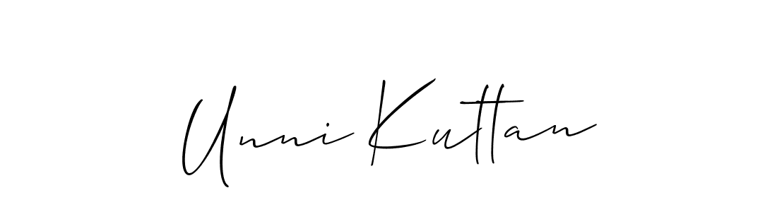 How to make Unni Kuttan name signature. Use Allison_Script style for creating short signs online. This is the latest handwritten sign. Unni Kuttan signature style 2 images and pictures png