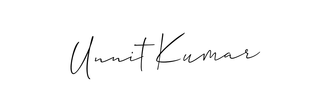 You should practise on your own different ways (Allison_Script) to write your name (Unnit Kumar) in signature. don't let someone else do it for you. Unnit Kumar signature style 2 images and pictures png