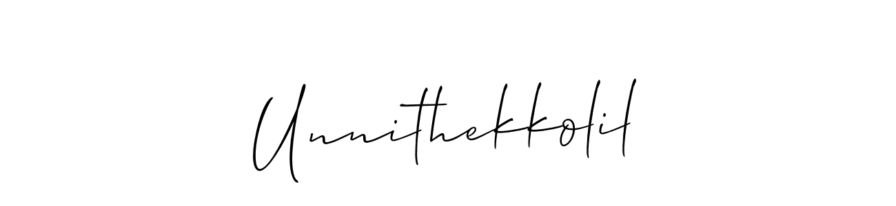 Once you've used our free online signature maker to create your best signature Allison_Script style, it's time to enjoy all of the benefits that Unnithekkolil name signing documents. Unnithekkolil signature style 2 images and pictures png