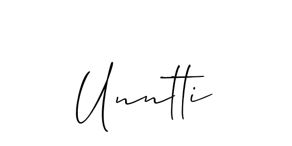 if you are searching for the best signature style for your name Unntti. so please give up your signature search. here we have designed multiple signature styles  using Allison_Script. Unntti signature style 2 images and pictures png