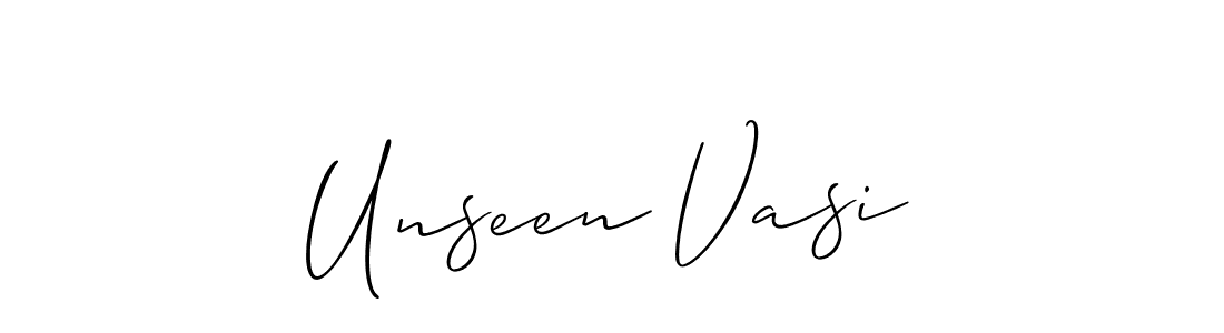 It looks lik you need a new signature style for name Unseen Vasi. Design unique handwritten (Allison_Script) signature with our free signature maker in just a few clicks. Unseen Vasi signature style 2 images and pictures png