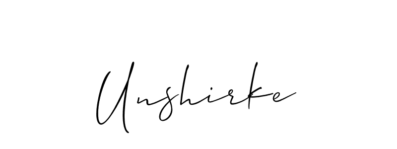 if you are searching for the best signature style for your name Unshirke. so please give up your signature search. here we have designed multiple signature styles  using Allison_Script. Unshirke signature style 2 images and pictures png