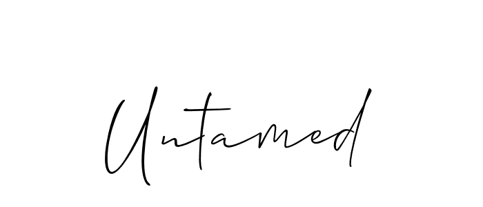 Use a signature maker to create a handwritten signature online. With this signature software, you can design (Allison_Script) your own signature for name Untamed. Untamed signature style 2 images and pictures png