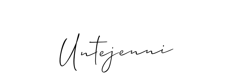 How to Draw Untejenni signature style? Allison_Script is a latest design signature styles for name Untejenni. Untejenni signature style 2 images and pictures png