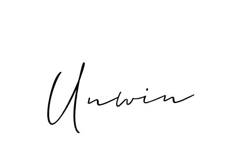 You should practise on your own different ways (Allison_Script) to write your name (Unwin) in signature. don't let someone else do it for you. Unwin signature style 2 images and pictures png