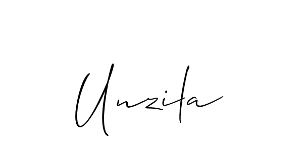 Also we have Unzila name is the best signature style. Create professional handwritten signature collection using Allison_Script autograph style. Unzila signature style 2 images and pictures png