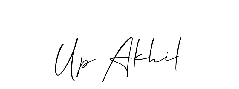 Similarly Allison_Script is the best handwritten signature design. Signature creator online .You can use it as an online autograph creator for name Up Akhil. Up Akhil signature style 2 images and pictures png