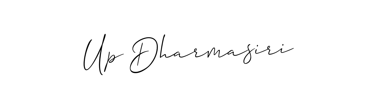 Use a signature maker to create a handwritten signature online. With this signature software, you can design (Allison_Script) your own signature for name Up Dharmasiri. Up Dharmasiri signature style 2 images and pictures png