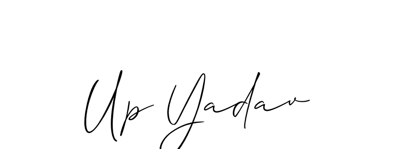 Design your own signature with our free online signature maker. With this signature software, you can create a handwritten (Allison_Script) signature for name Up Yadav. Up Yadav signature style 2 images and pictures png