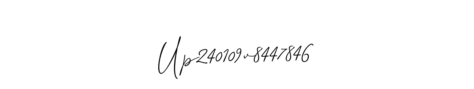 The best way (Allison_Script) to make a short signature is to pick only two or three words in your name. The name Up240109v8447846 include a total of six letters. For converting this name. Up240109v8447846 signature style 2 images and pictures png