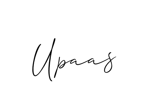 Use a signature maker to create a handwritten signature online. With this signature software, you can design (Allison_Script) your own signature for name Upaas. Upaas signature style 2 images and pictures png