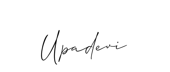 Also we have Upadevi name is the best signature style. Create professional handwritten signature collection using Allison_Script autograph style. Upadevi signature style 2 images and pictures png