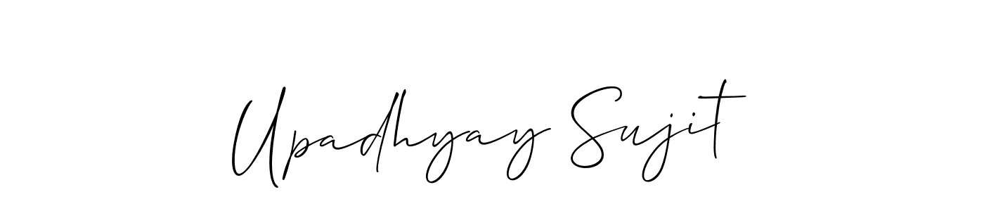Create a beautiful signature design for name Upadhyay Sujit. With this signature (Allison_Script) fonts, you can make a handwritten signature for free. Upadhyay Sujit signature style 2 images and pictures png