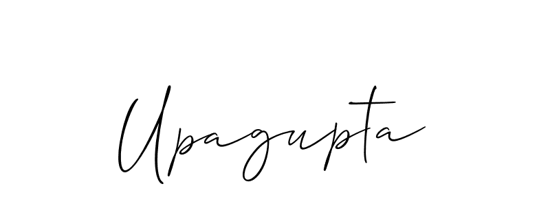 The best way (Allison_Script) to make a short signature is to pick only two or three words in your name. The name Upagupta include a total of six letters. For converting this name. Upagupta signature style 2 images and pictures png