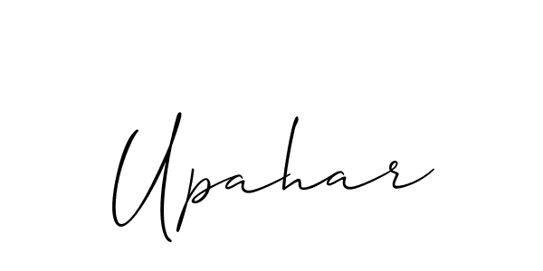 How to make Upahar name signature. Use Allison_Script style for creating short signs online. This is the latest handwritten sign. Upahar signature style 2 images and pictures png