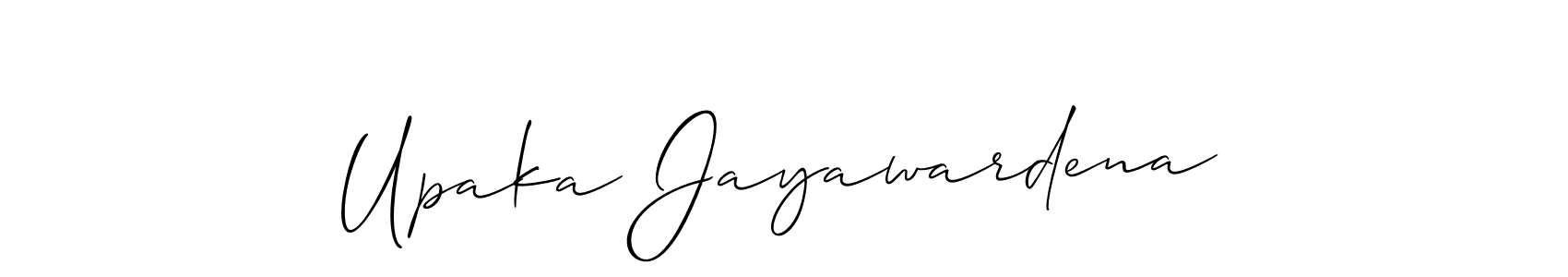 if you are searching for the best signature style for your name Upaka Jayawardena. so please give up your signature search. here we have designed multiple signature styles  using Allison_Script. Upaka Jayawardena signature style 2 images and pictures png