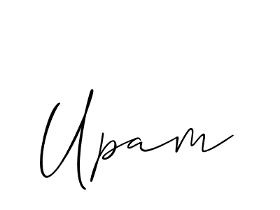 Also we have Upam name is the best signature style. Create professional handwritten signature collection using Allison_Script autograph style. Upam signature style 2 images and pictures png
