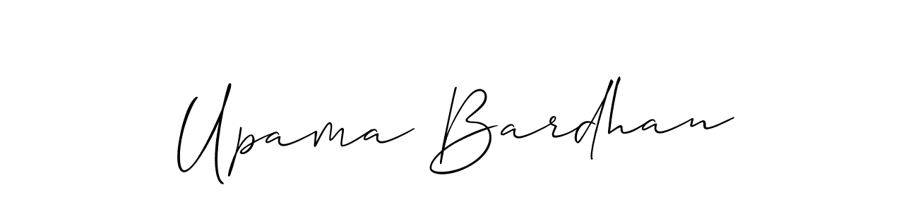 Once you've used our free online signature maker to create your best signature Allison_Script style, it's time to enjoy all of the benefits that Upama Bardhan name signing documents. Upama Bardhan signature style 2 images and pictures png