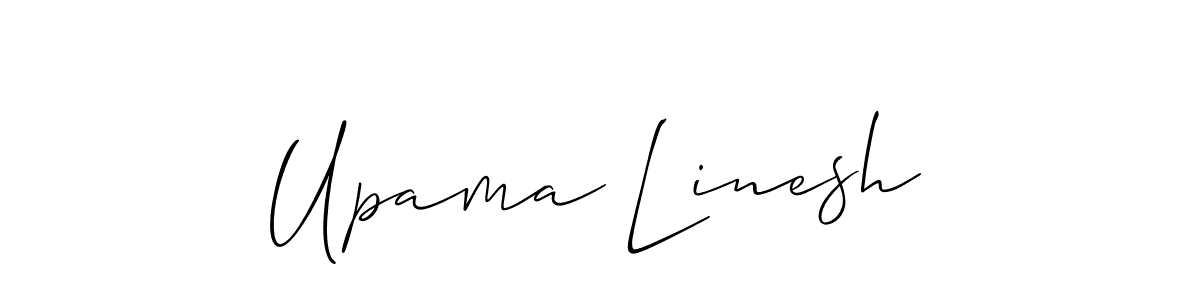 Make a short Upama Linesh signature style. Manage your documents anywhere anytime using Allison_Script. Create and add eSignatures, submit forms, share and send files easily. Upama Linesh signature style 2 images and pictures png
