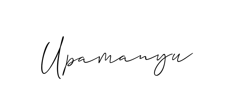 Also You can easily find your signature by using the search form. We will create Upamanyu name handwritten signature images for you free of cost using Allison_Script sign style. Upamanyu signature style 2 images and pictures png