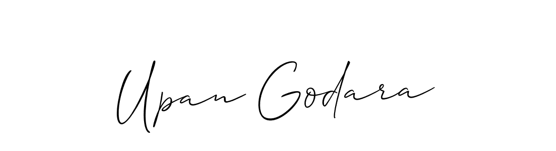 Use a signature maker to create a handwritten signature online. With this signature software, you can design (Allison_Script) your own signature for name Upan Godara. Upan Godara signature style 2 images and pictures png
