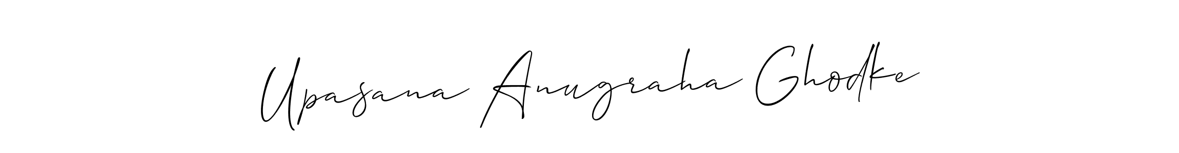 How to Draw Upasana Anugraha Ghodke signature style? Allison_Script is a latest design signature styles for name Upasana Anugraha Ghodke. Upasana Anugraha Ghodke signature style 2 images and pictures png