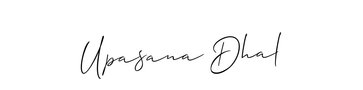 Upasana Dhal stylish signature style. Best Handwritten Sign (Allison_Script) for my name. Handwritten Signature Collection Ideas for my name Upasana Dhal. Upasana Dhal signature style 2 images and pictures png