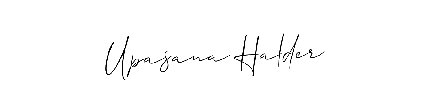 Allison_Script is a professional signature style that is perfect for those who want to add a touch of class to their signature. It is also a great choice for those who want to make their signature more unique. Get Upasana Halder name to fancy signature for free. Upasana Halder signature style 2 images and pictures png