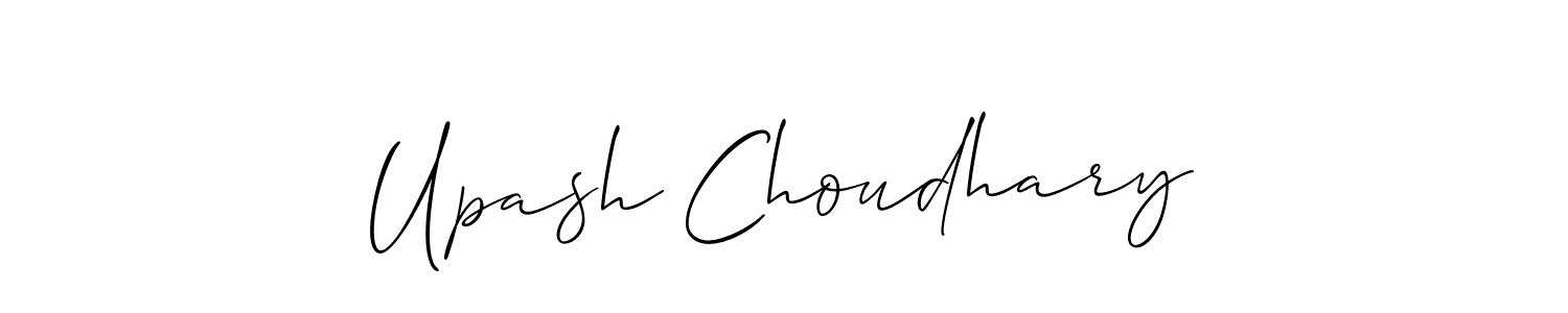 How to make Upash Choudhary name signature. Use Allison_Script style for creating short signs online. This is the latest handwritten sign. Upash Choudhary signature style 2 images and pictures png