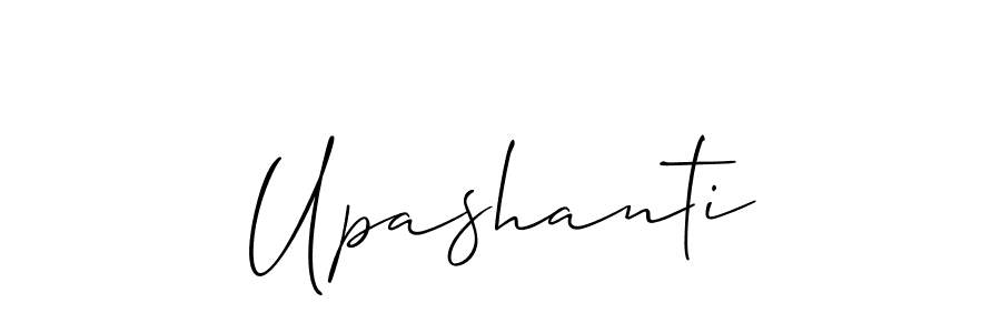 Use a signature maker to create a handwritten signature online. With this signature software, you can design (Allison_Script) your own signature for name Upashanti. Upashanti signature style 2 images and pictures png