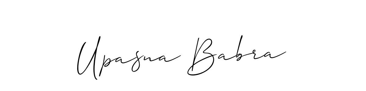 You should practise on your own different ways (Allison_Script) to write your name (Upasna Babra) in signature. don't let someone else do it for you. Upasna Babra signature style 2 images and pictures png