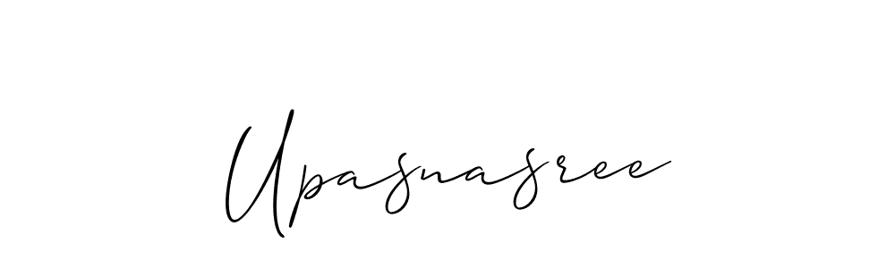 Create a beautiful signature design for name Upasnasree. With this signature (Allison_Script) fonts, you can make a handwritten signature for free. Upasnasree signature style 2 images and pictures png