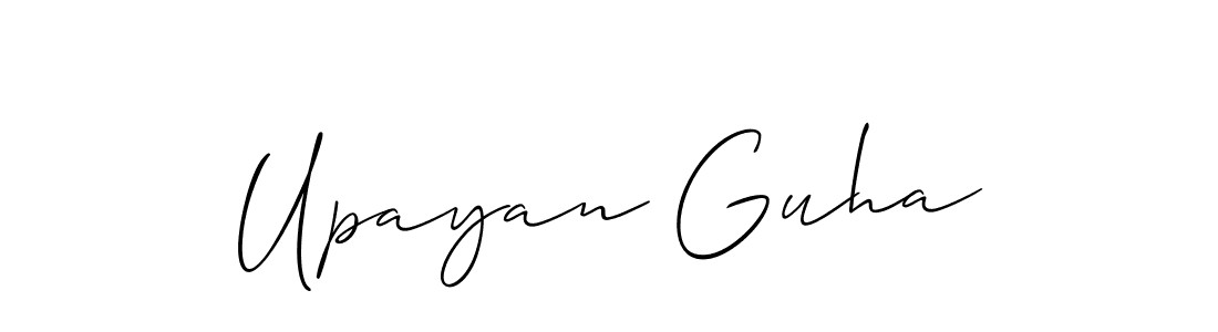 if you are searching for the best signature style for your name Upayan Guha. so please give up your signature search. here we have designed multiple signature styles  using Allison_Script. Upayan Guha signature style 2 images and pictures png