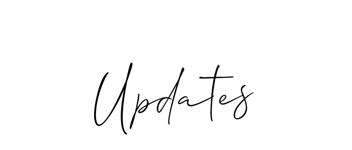 Similarly Allison_Script is the best handwritten signature design. Signature creator online .You can use it as an online autograph creator for name Updates. Updates signature style 2 images and pictures png