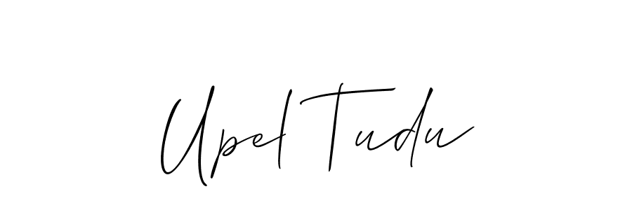 You should practise on your own different ways (Allison_Script) to write your name (Upel Tudu) in signature. don't let someone else do it for you. Upel Tudu signature style 2 images and pictures png