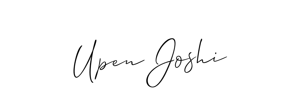 The best way (Allison_Script) to make a short signature is to pick only two or three words in your name. The name Upen Joshi include a total of six letters. For converting this name. Upen Joshi signature style 2 images and pictures png