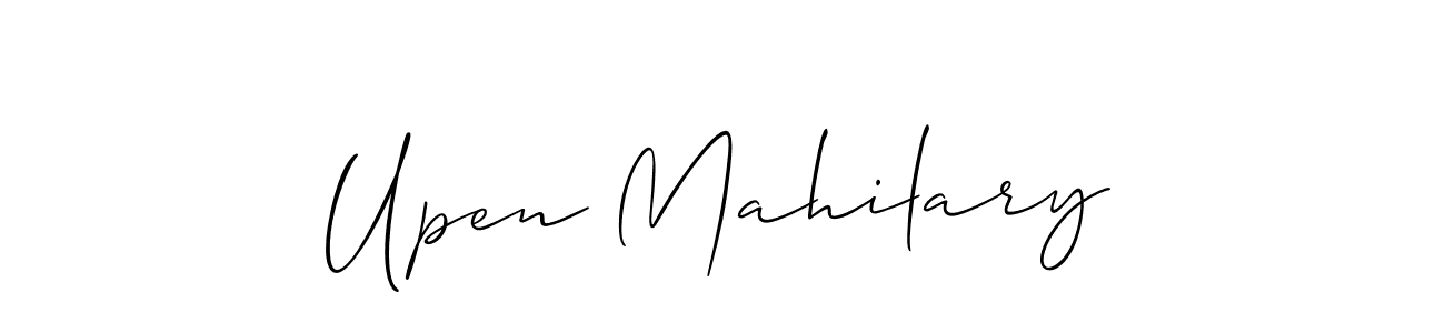 This is the best signature style for the Upen Mahilary name. Also you like these signature font (Allison_Script). Mix name signature. Upen Mahilary signature style 2 images and pictures png